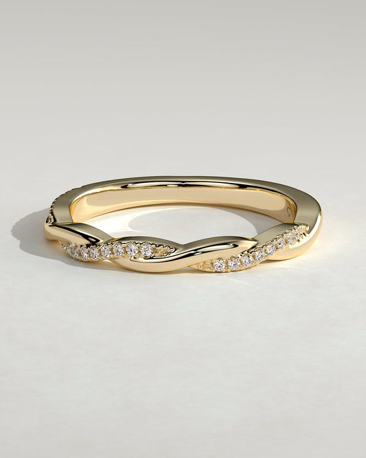 Artisanal Twisted Gold Band