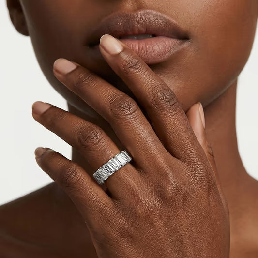Morgan Emerald Cut Eternity Ring