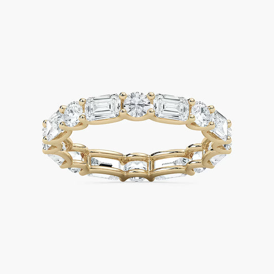 Round and Emerald Alternating Band