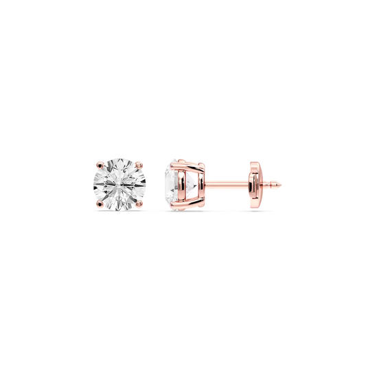 Round Lab Diamond Cluster Studs