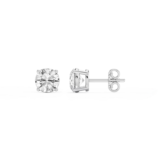 Minimalist Round Lab Diamond Studs