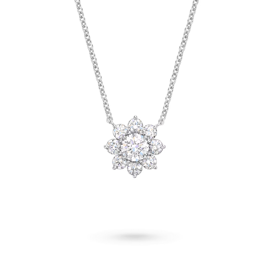 Diamond Sunflower Pendant