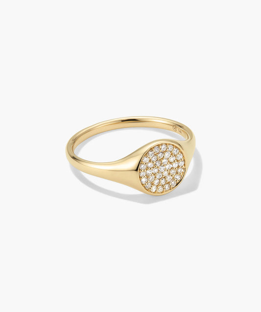 Pave Diamond Signet Ring