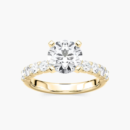Ten-Stone Accented Gold Ring