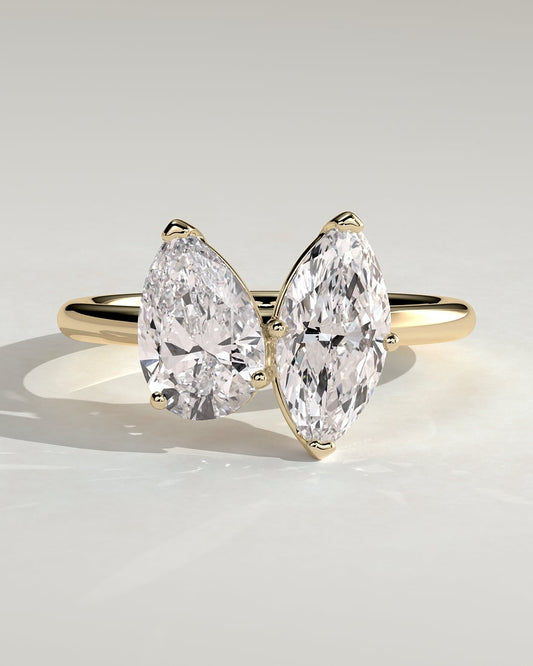 Marquise & Marquise Toi et Moi Gold Ring