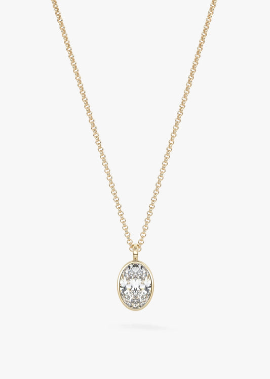 Oval Yellow Gold Pendant