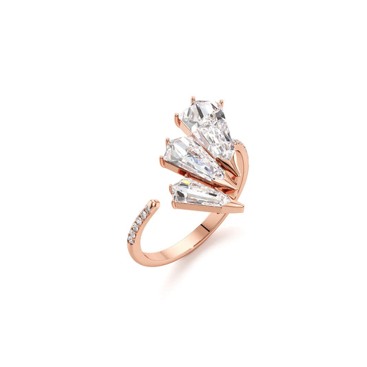 Fan Style Cluster Ring