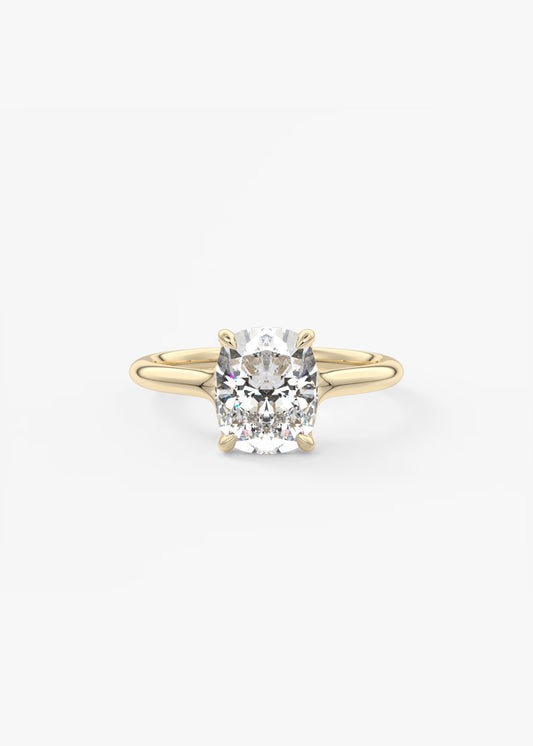 Radiant Solitaire Bezel Ring