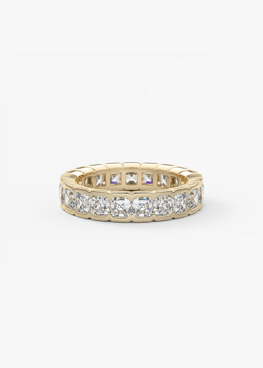 Emerald Cut Gold Band
