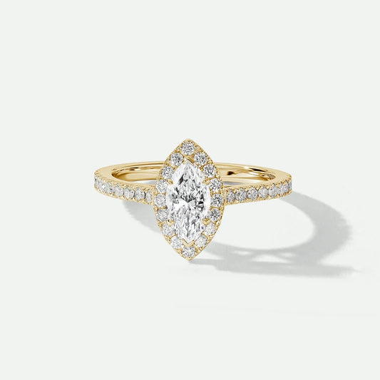 Astra Marquise Sidestone Ring