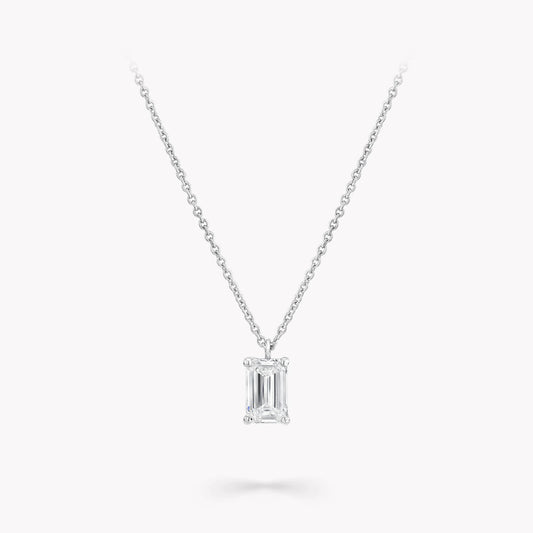 Emerald Cut Diamond Pendant