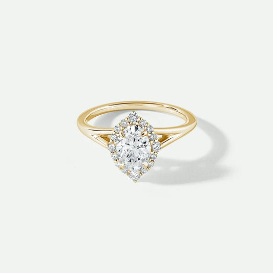 Mischa Geometric Kite Halo Ring