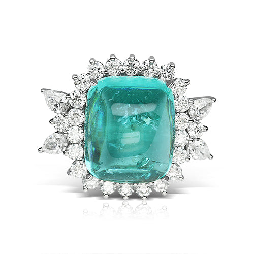 Paraíba Tourmaline Cabochon Ring