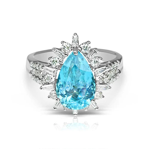 Paraíba Tourmaline Cluster Ring