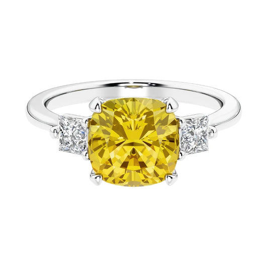 Radiant Yellow Sapphire Ring