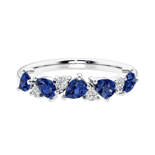 Blue Sapphire Eternity Band