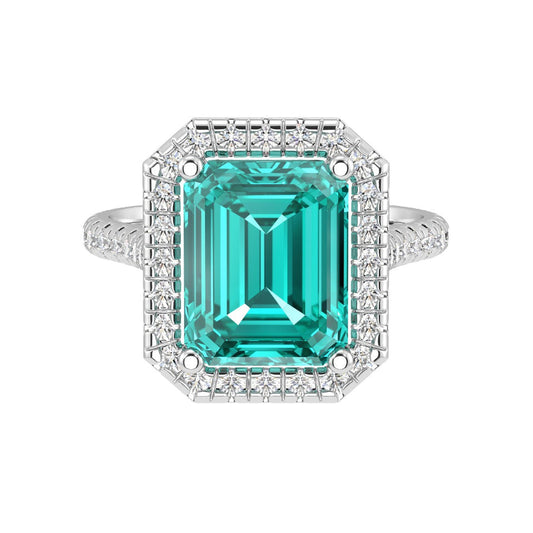 Paraíba Tourmaline Halo Ring