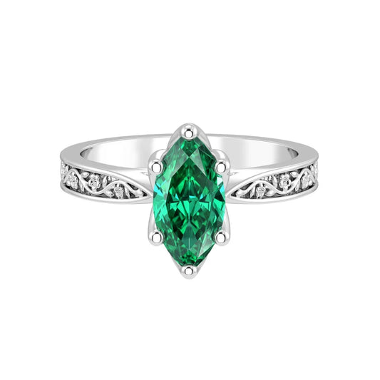 Marquise Emerald Ring
