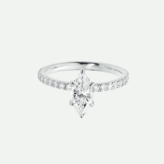 Classic Pavé Sidestone Ring