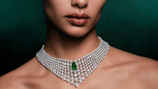 Luxury Halo Gemstone Necklace