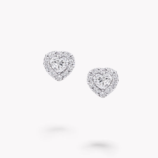 Heart Shape Diamond Studs