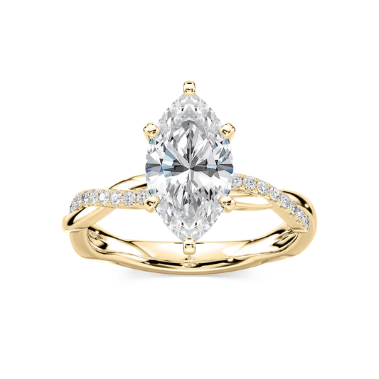 Nuria Twist Gold Ring Showcase