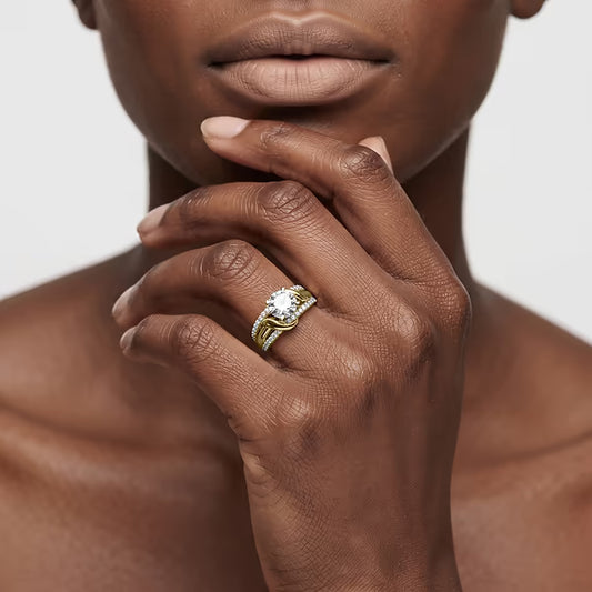 Vine Two-Tone Engagement Ring